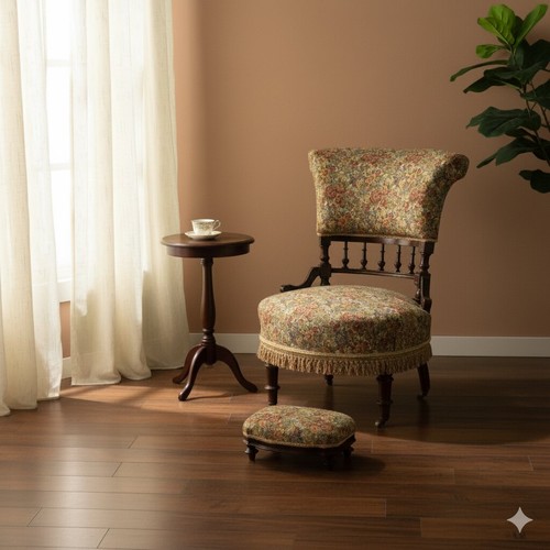 Fauteuil victorien ancien - fauteuil,