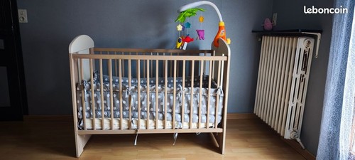 Lit bébé beige 120x60 - bébé, ,