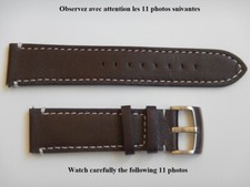 22 mm EPAIS BRACELET CUIR