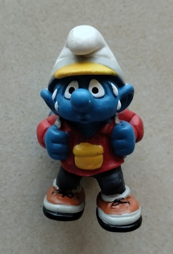 Figurine schtroumpf randonneur - figurine,