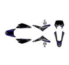 Kit deco/autocollant pour derbi senda 11->18/rcr/smt ->18 - bleu marque KRM