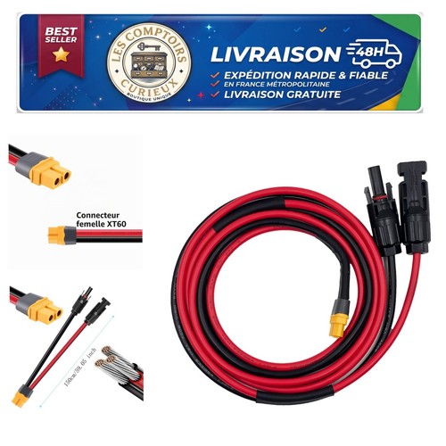 Câble solaire 10awg 6mm - câble,