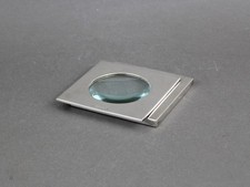 CHRISTOFLE silverplate magnifier, Vintage 1970s, Modern French design silverware