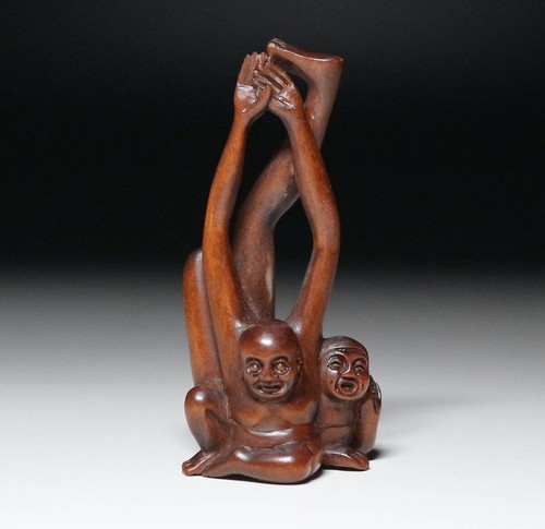 Ancien netsuke japonais jambes - ancien,