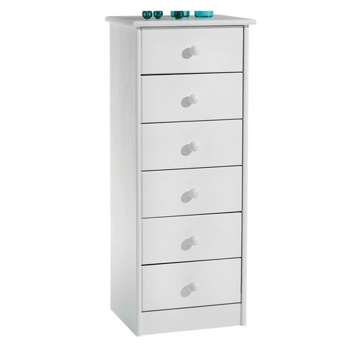 Commode pin teinté blanc - , 6