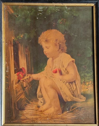 Tableau ancien cadre bois - ancien,