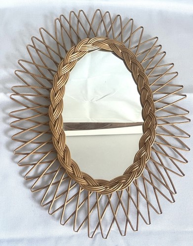 Grand miroir soleil osier - miroir, en