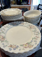 Vintage Set of 26 Arcopal "Champetre" Floral Dinner Service for 8+ France NICE!