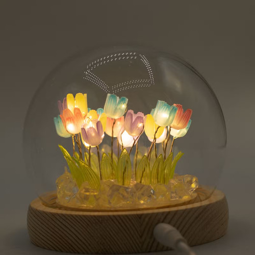 Lampe fleurs led multicolores - fleurs,