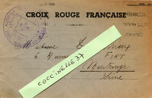 Militaire carte cachet - carte, croix