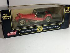 ANSON 1/18 LOTUS SUPER SEVEN CATERHAM 1957/73 ROUGE strappée en boite cy A5
