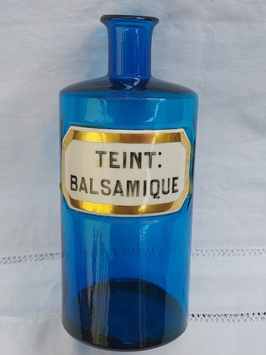 Flacon pot pharmacie bleu - flacon,, a