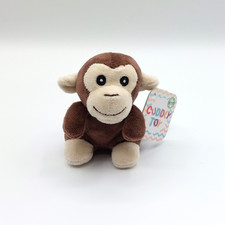 Mini peluche singe marron blanc écru Cuddly toy ZD Trading 11 cm neuf doudou