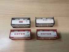 (4) Walthers Ho 20’ Intermodal Tank Containers - SEACO, HOYER, Twinstar Leasing