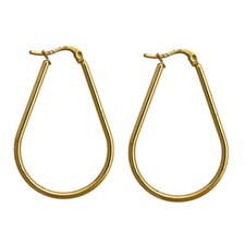 Boucles Source de Vie créoles en or, silhouette élancée