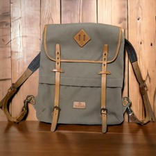 Bleu de Chauffe Backpack Shoulder Bag Canvas Leather USED Good Condition