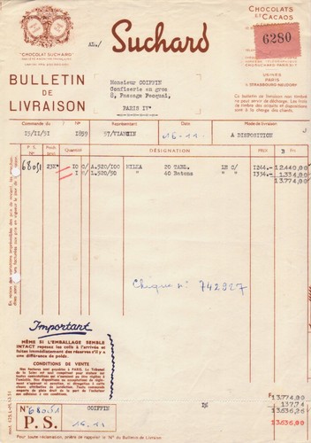 Paris bulletin de livraison - bulletin,