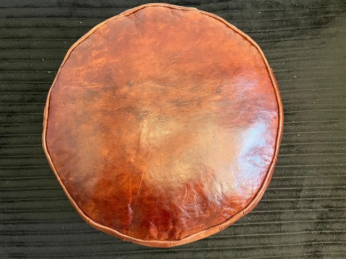 Pouffe véritable cuir - véritable,