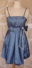 Robe de soirée bleue avec noeud devant neuve taille L/XL marque Mimi'Show (bc)
