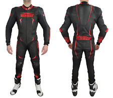 Combinaison Racing Cuir Moto Course Piste 1 Mono Pièce Totale Perforé Savon Hump