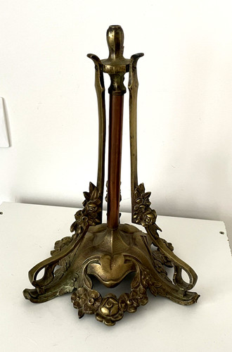 Bronze pied lampe art - lampe,