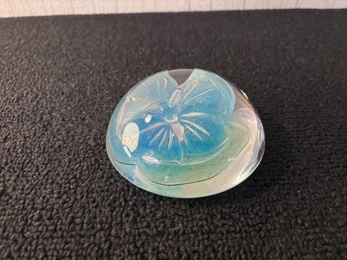 Presse papier fleur bleu - , en