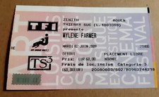 ticket billet stub used place concert MYLENE FARMER 2009 ROUEN