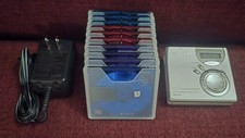 Sony MZ-N510 MiniDisc portable Type-S recorder, 10 discs, AC adapter WORKING!