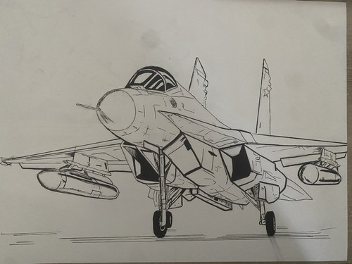 Dessin avion chasse 57 - de, su-57