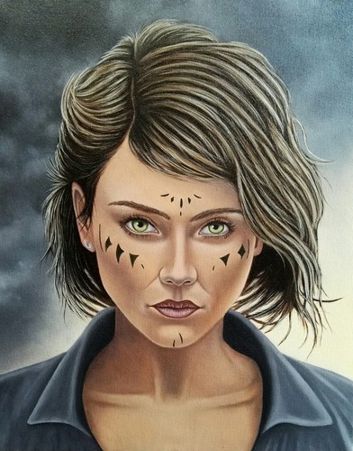 Painting portrait - painting,, painting,