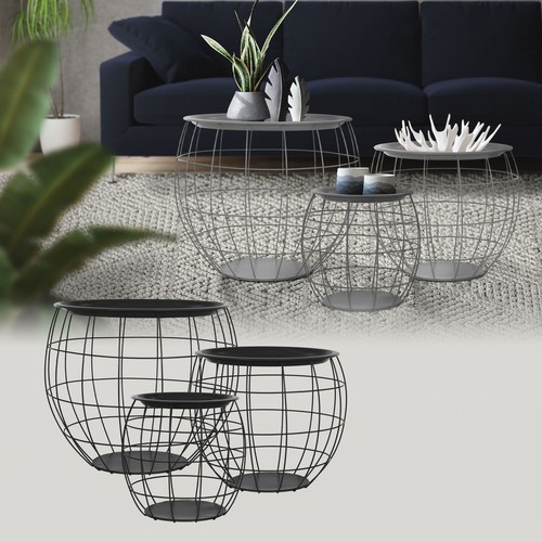 Set table basse - 3, métal