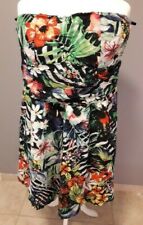 ROBE BUSTIER coton fleuri multicolore Kiabi -  T 46 ( petit) - TBE -