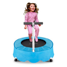 25in Kids Toddler Mini Trampoline with Safety Adjustable Handle Bar