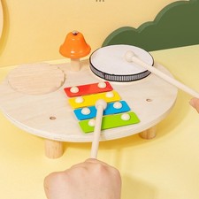 Ensemble de Batterie pour Enfants, Xylophone En Bois, Jouet Musical pour