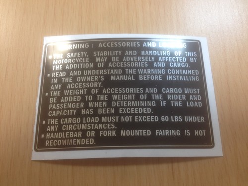 Cbx1000 warning load decal - "warning, load"
