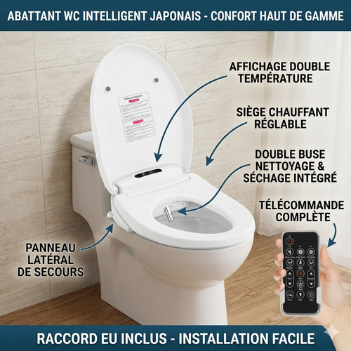 Abattant japonais connecté - abattant,