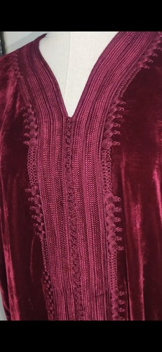 Robe caftan femme velours