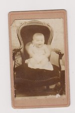 Antique Photo ?️ Blurry Baby Moving on Napoleon III Chair 1880