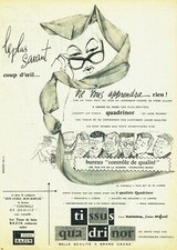 Advertising 119 1955 Bazin Quadrinor Wool Fabrics