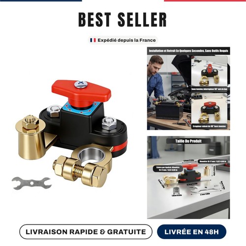 Coupe circuit batterie 12v 24v - coupe,