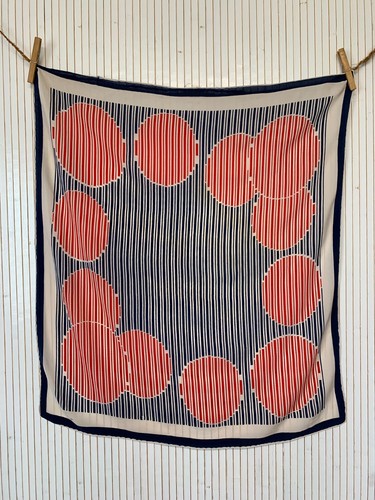 Foulard carré soie vintage - foulard,