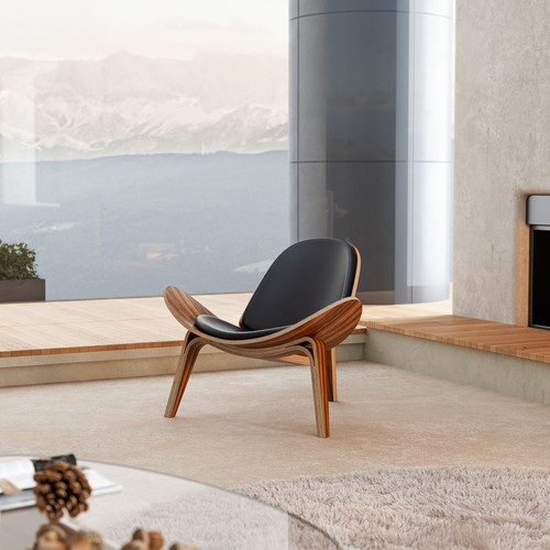 Used hans wegner shell lounge - used,
