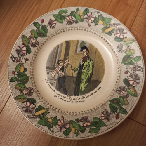 Assiette faience creil - faience,