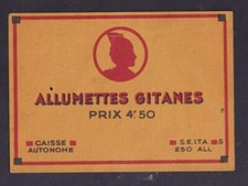 Old label matches France BN182987 gypsy woman type 102