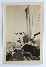 Women Men Sailboat Boat Navigation 1919 - Old Photo Snapshot (Small)