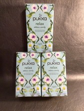 3 Pukka Organic Herbal RELAX Tea 3 x 20 Embrace Serenity