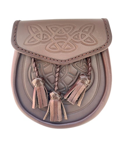Sporran cuir marron - en,