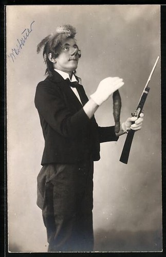Carte postale photo homme - , en