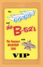 The Go-Go's 2000 Tour w/ B-52's & Psychedeliuc Furs VIP Laminated Backstage Pass