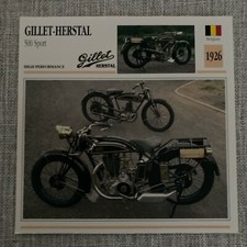 Gillet Herstal 500 Sport 1926 Belgium Edito Service Atlas Motorcycle Card
